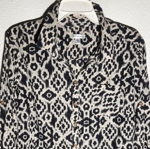 Croft & Barrow Short Sleeve Button Down Top SZ-XL